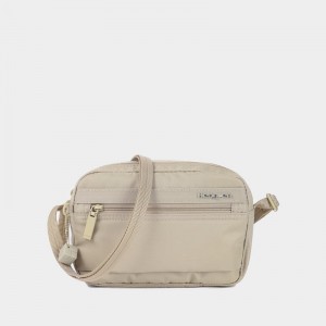 Beige Women's Hedgren Maia Crossbody Bags | WLL1559CQ