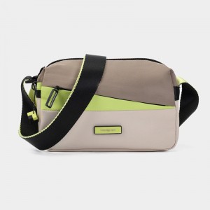 Beige Women's Hedgren Neutron Small Crossbody Bags | YTH3510UP