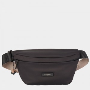 Black Brown Women's Hedgren Halo Belt Bags | TWT6375HX