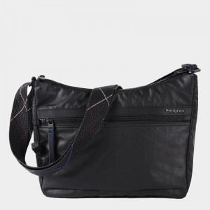 Black Women's Hedgren Harper's Rfid Shoulder Bags | YPX5364KE