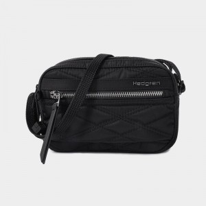 Black Women's Hedgren Maia Crossbody Bags | VHF8457ZL