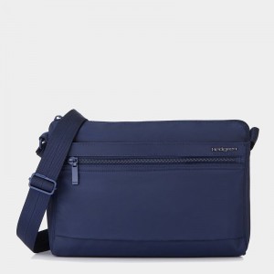 Dark Blue Women's Hedgren Eye Medium Shoulder Bags | GNF61CO