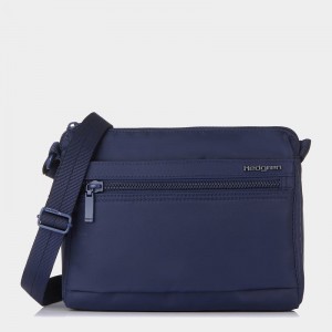 Dark Blue Women's Hedgren Eye Shoulder Bags | ZVD5680LH