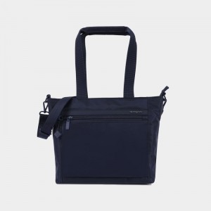 Dark Blue Women's Hedgren Zoe Tote Bags | VLM681LA