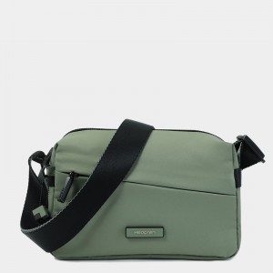 Green Women's Hedgren Neutron Small Crossbody Bags | OMV4190AI