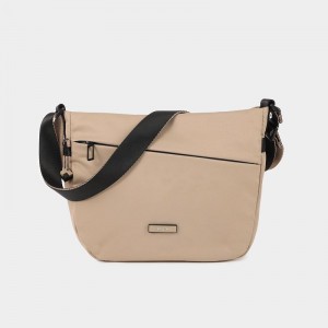 Grey Beige Women's Hedgren Gravity Crossbody Bags | UHS832WA