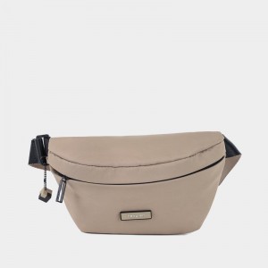 Grey Beige Women's Hedgren Halo Belt Bags | UEC4489BK