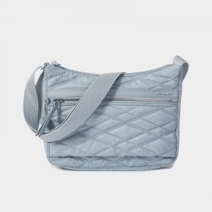 Light Blue Women's Hedgren Harpers Crossbody Bags | RDA724OG