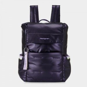 Purple Deep Blue Women's Hedgren Billowy Backpacks | ISF465CI