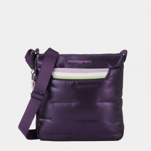 Purple Deep Blue Women's Hedgren Cushy Crossbody Bags | RXG1728YD