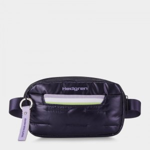 Purple Deep Blue Women's Hedgren Snug Belt Bags | BXT10034KP