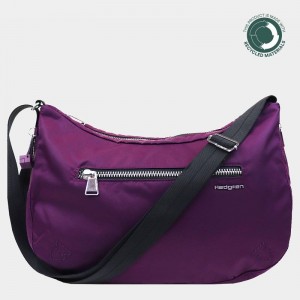 Purple Women's Hedgren Ann Crossbody Bags | KYW59100PZ