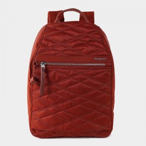 Red Brown Women's Hedgren Vogue Large Rfid Backpacks | HTV5522HY