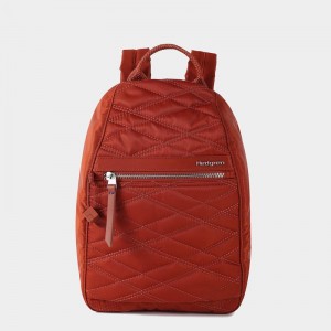 Red Brown Women's Hedgren Vogue Rfid Backpacks | ZYI2956QD