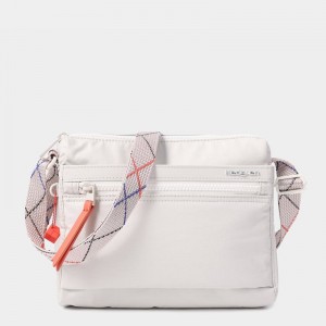 White Grey Women's Hedgren Eye Shoulder Bags | JHQ5392HX