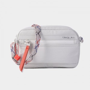 White Grey Women's Hedgren Maia Crossbody Bags | END6718ZX