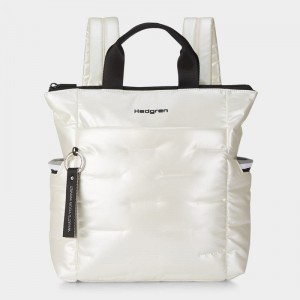 White Women's Hedgren Comfy Backpacks | HIU2777XS