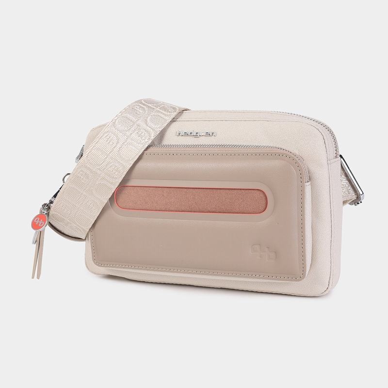 Beige Women's Hedgren Americano Belt Bags | MQU2279LE