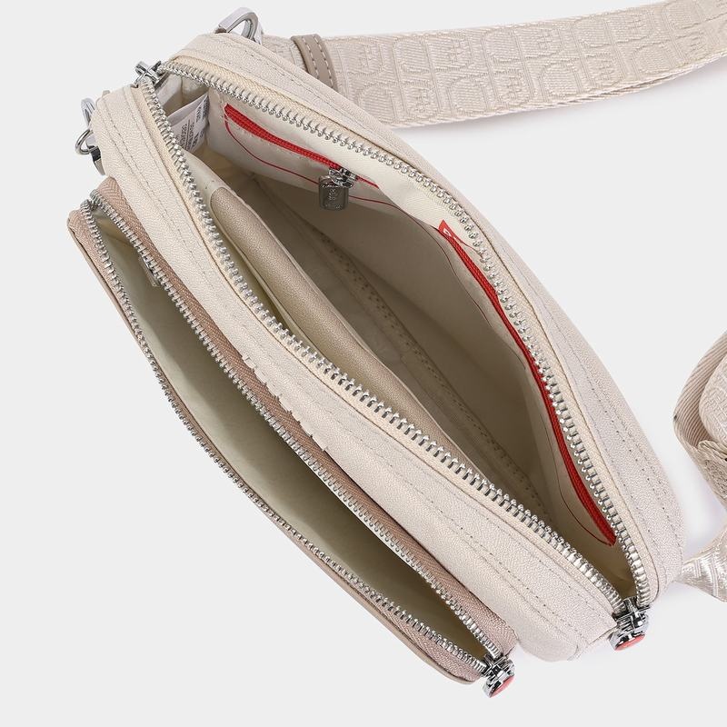 Beige Women's Hedgren Americano Belt Bags | MQU2279LE