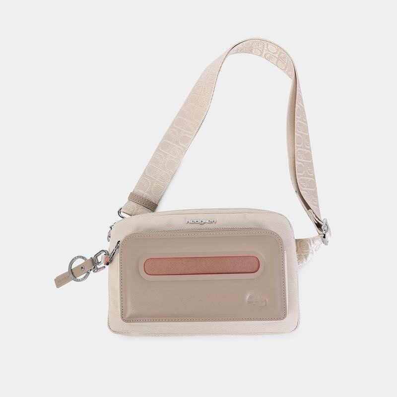 Beige Women's Hedgren Americano Belt Bags | MQU2279LE