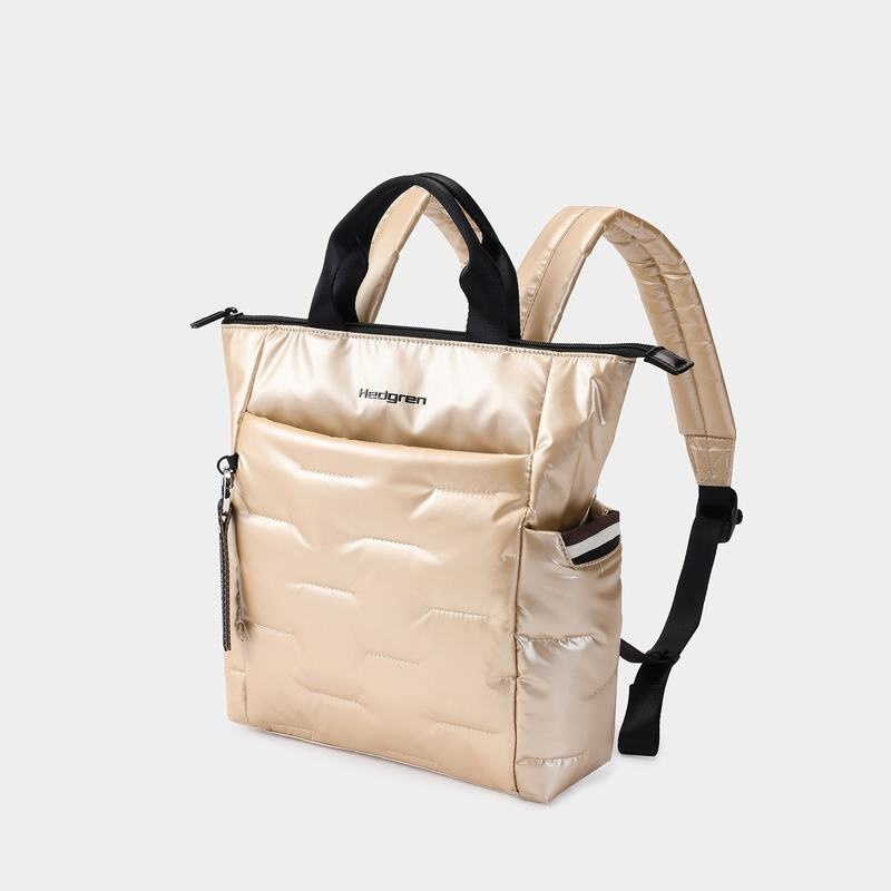 Beige Women's Hedgren Comfy Backpacks | GUQ2688XB