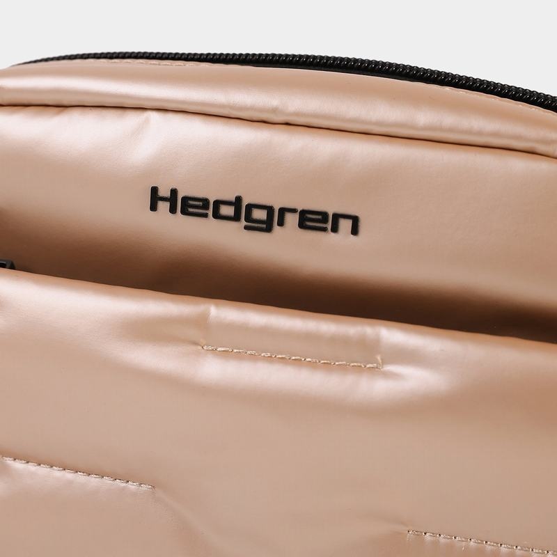 Beige Women's Hedgren Cozy Shoulder Bags | QXE4570KG