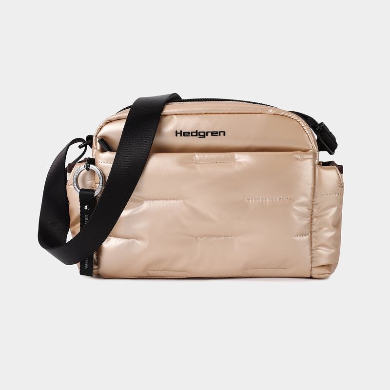 Beige Women\'s Hedgren Cozy Shoulder Bags | QXE4570KG