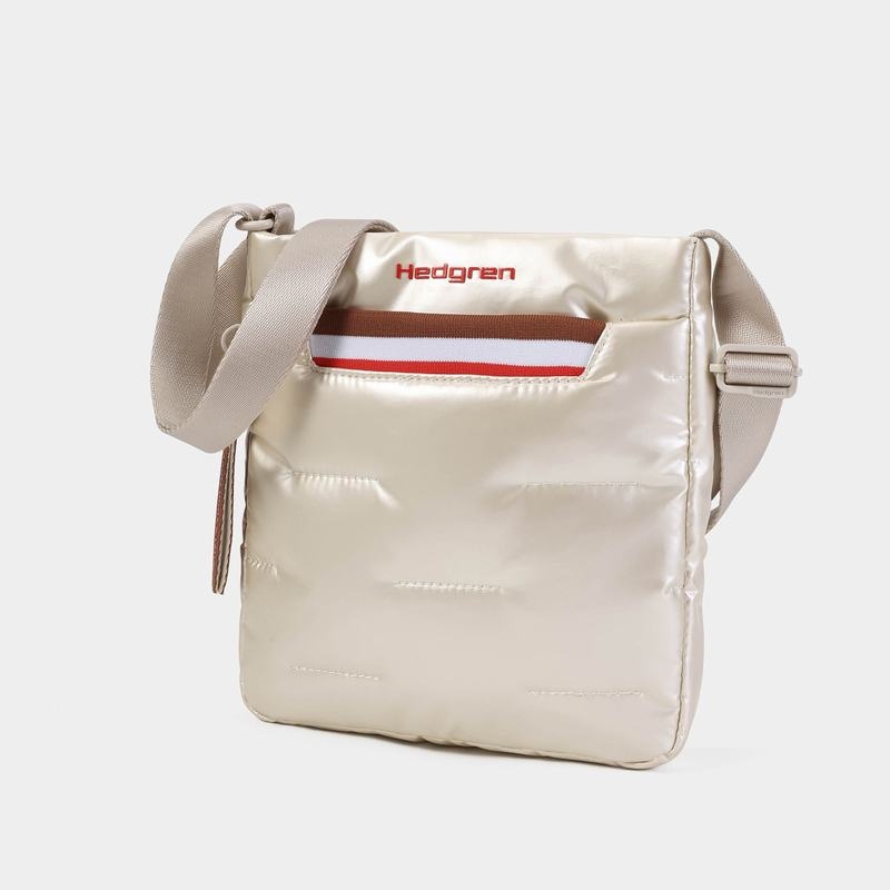 Beige Women's Hedgren Cushy Crossbody Bags | YHH2222EW