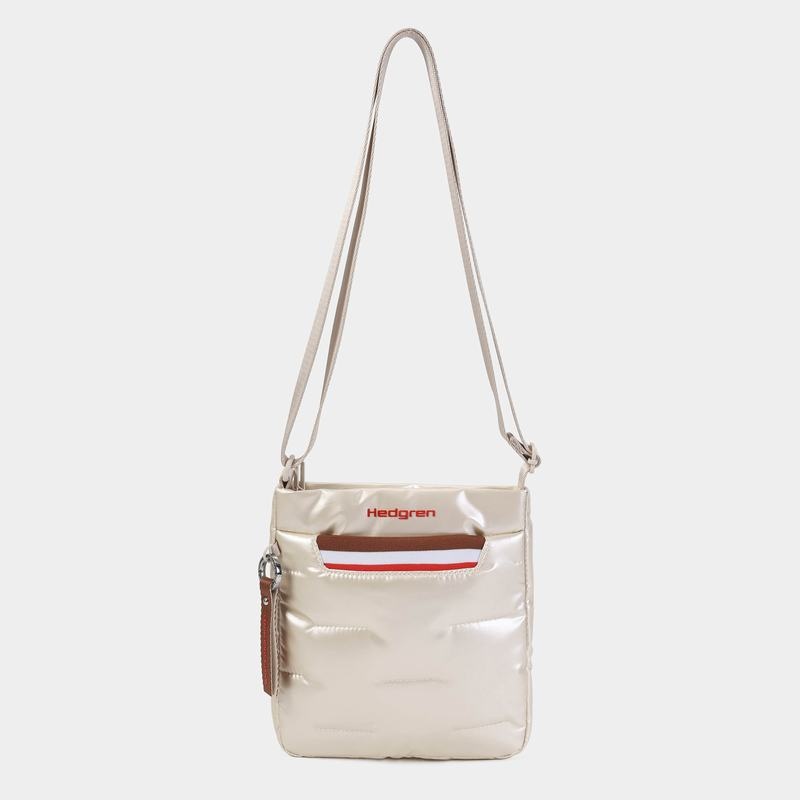 Beige Women's Hedgren Cushy Crossbody Bags | YHH2222EW