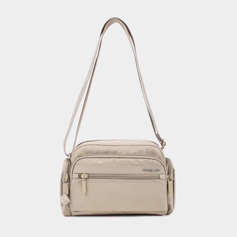 Beige Women's Hedgren Emily Crossbody Bags | EAY3510BT