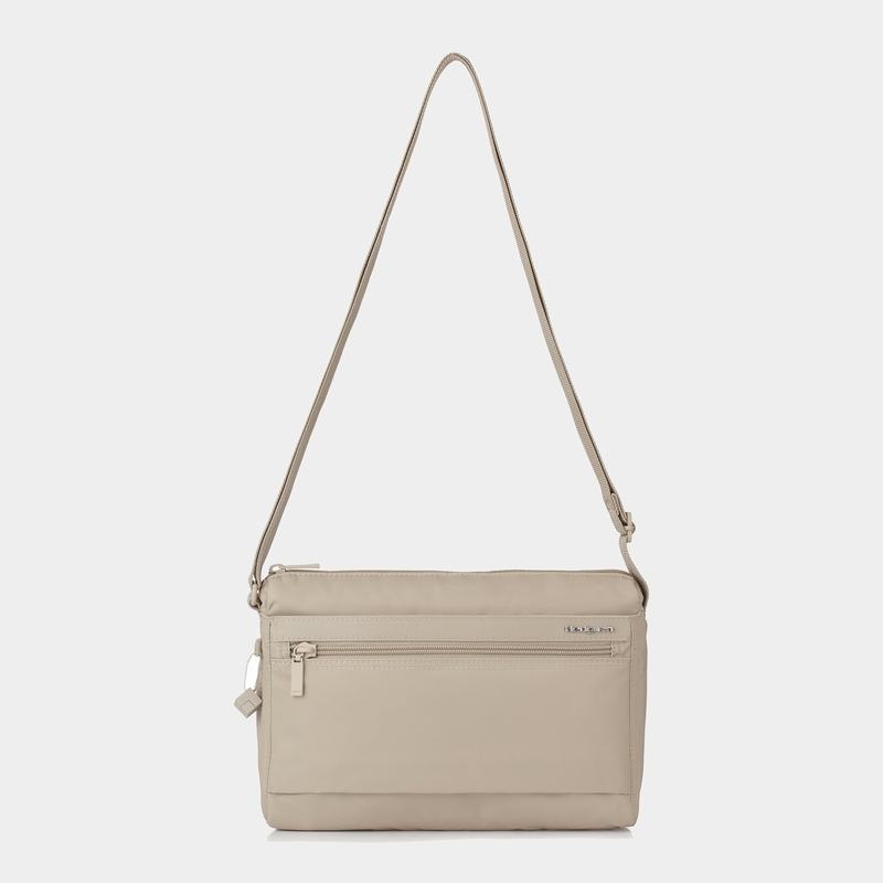 Beige Women's Hedgren Eye Medium Shoulder Bags | SMV9488VC