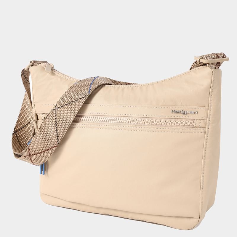 Beige Women's Hedgren Harper's Rfid Shoulder Bags | BMZ2274FS