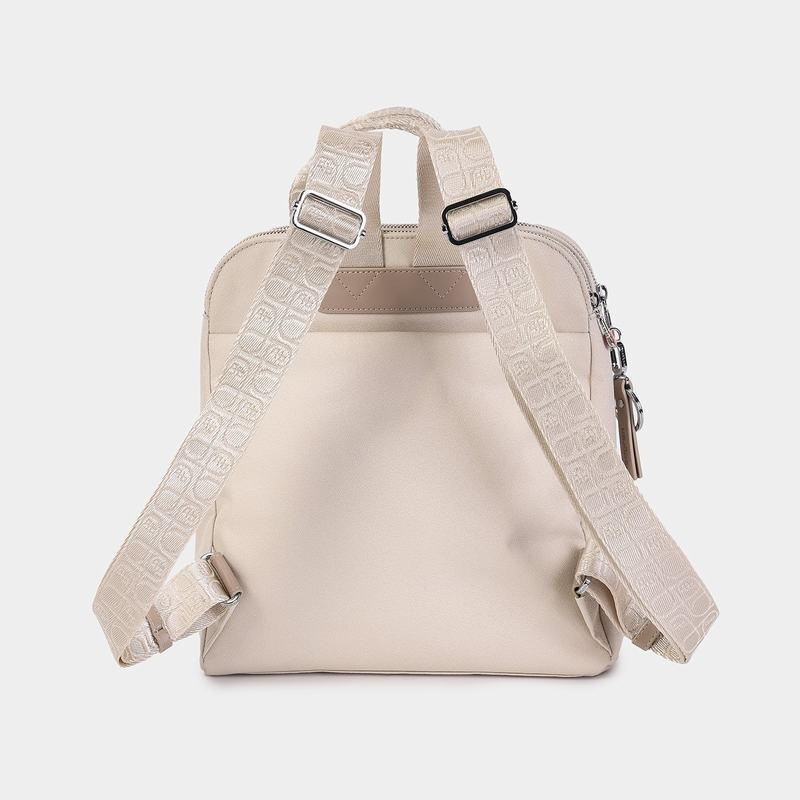 Beige Women's Hedgren Latte Backpacks | FBX9242ZW