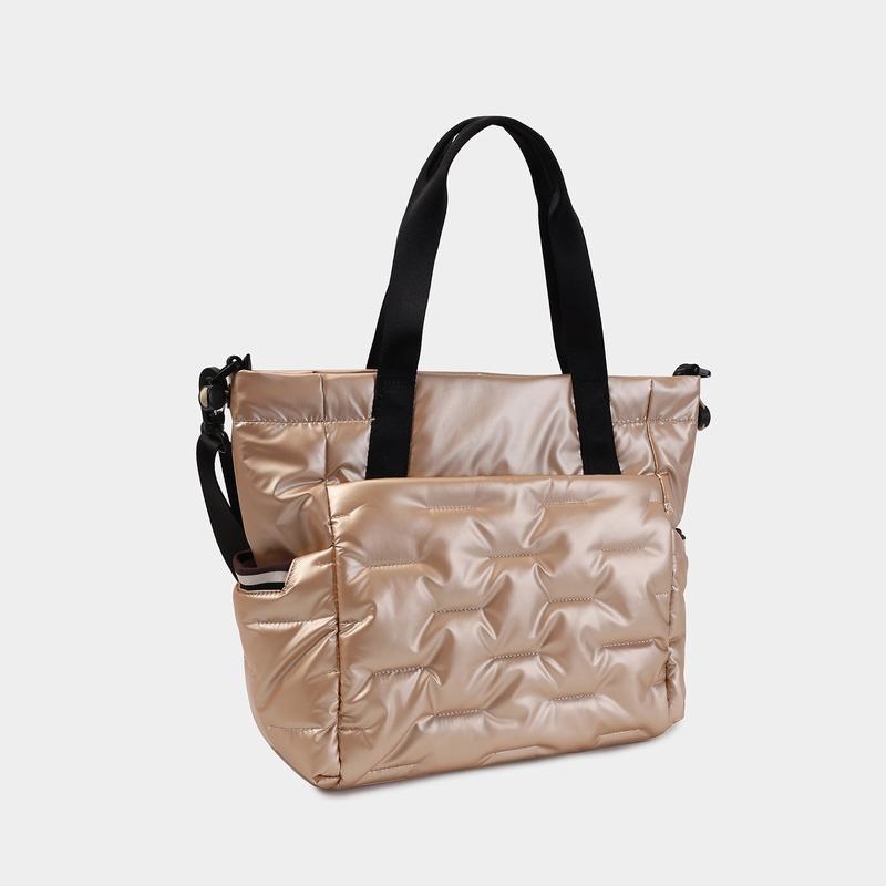 Beige Women's Hedgren Puffer Tote Bags | ONU10061XZ