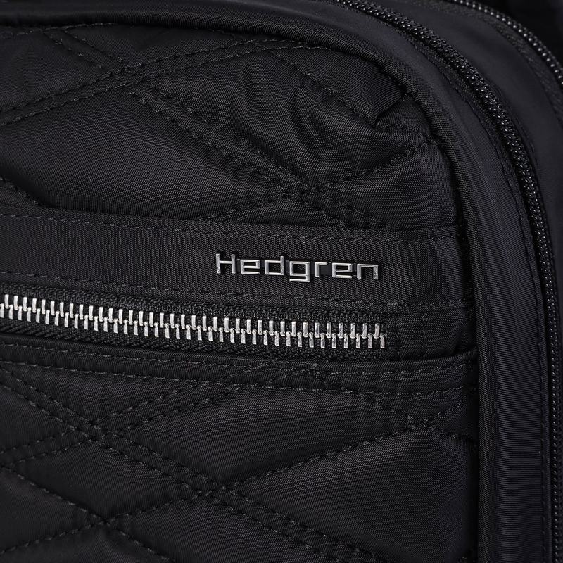 Black Women's Hedgren Ava Backpacks | QEO648XJ