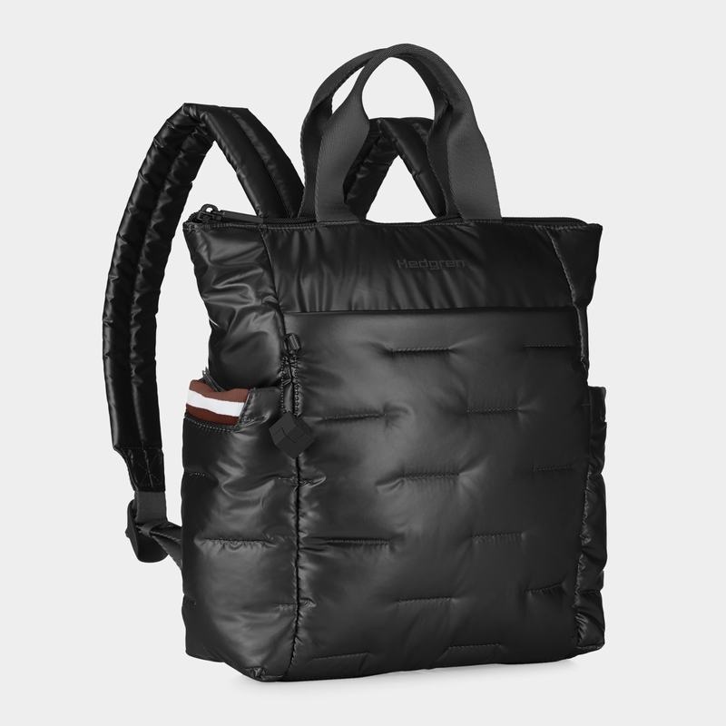 Black Women's Hedgren Comfy Backpacks | HBD8568ZU