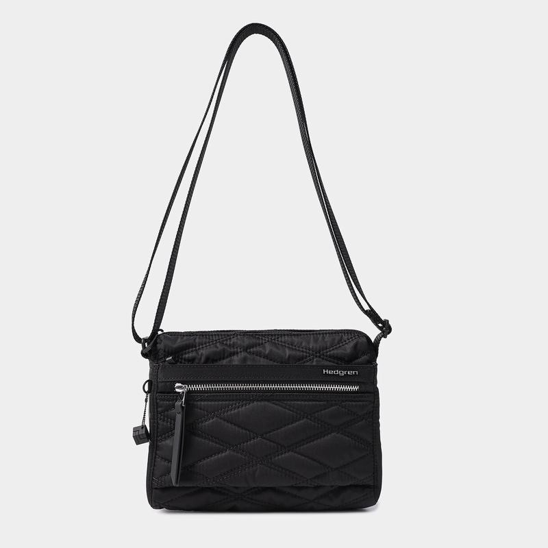 Black Women's Hedgren Eye Shoulder Bags | ANU5894TY