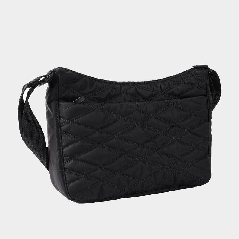 Black Women's Hedgren Quilted Harper's Rfid Shoulder Bags | SAN8480IM