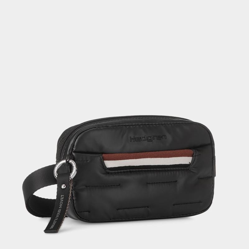 Black Women's Hedgren Snug Belt Bags | AQJ5155AR