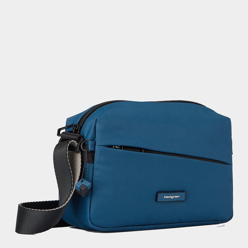 Blue Women's Hedgren Neutron Small Crossbody Bags | TJZ2118DM