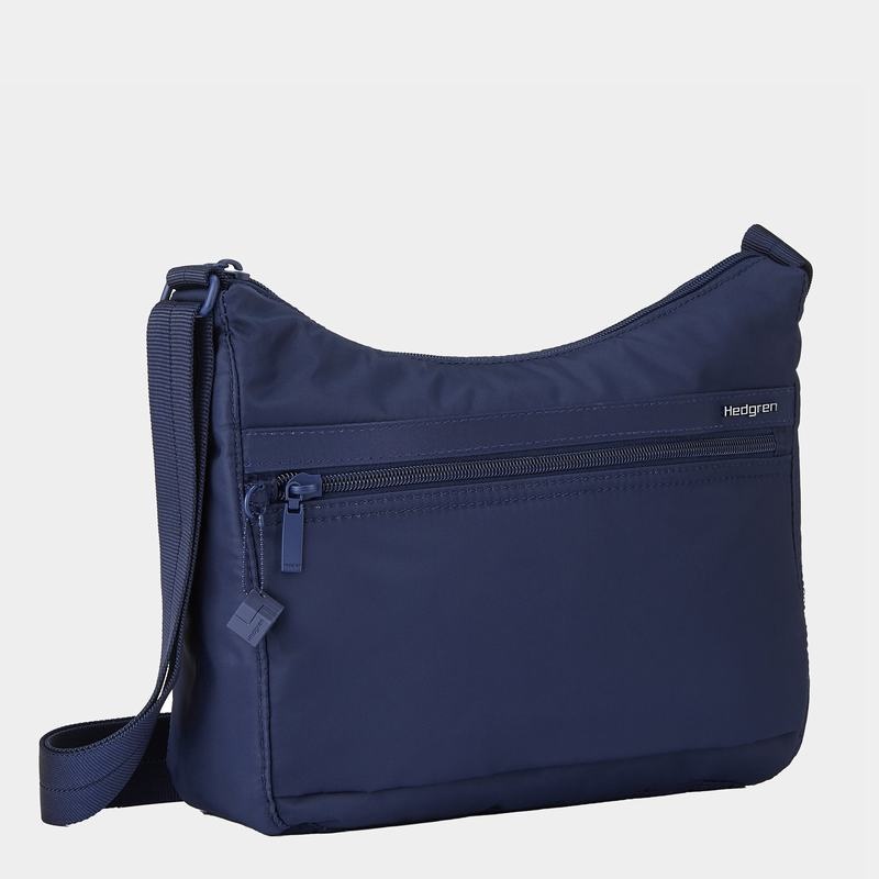 Dark Blue Women's Hedgren Harper's Rfid Shoulder Bags | LPJ523MY