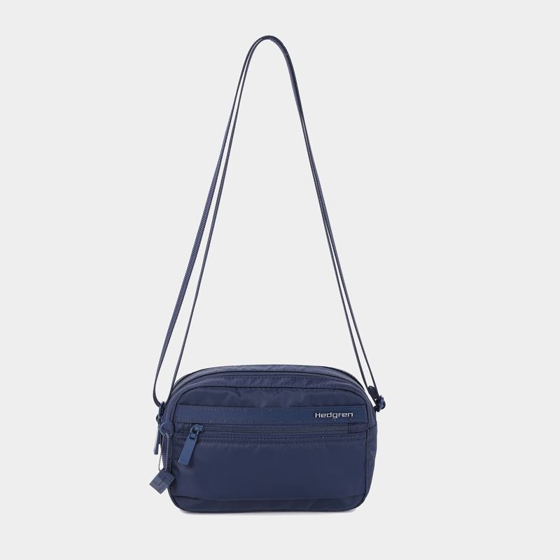 Dark Blue Women's Hedgren Maia Crossbody Bags | KNY2968ZH