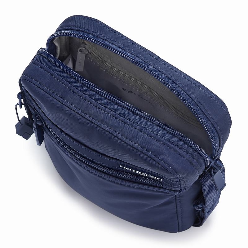 Dark Blue Women's Hedgren Rush Crossbody Bags | DUZ952AV