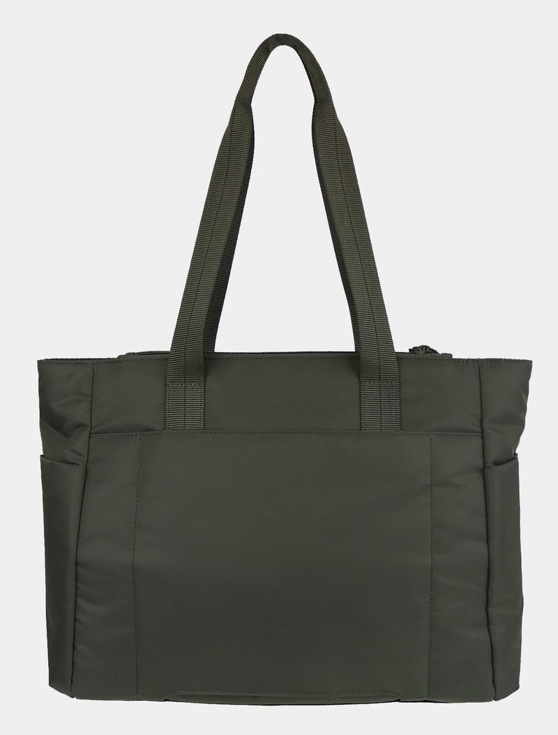 Dark Green Women's Hedgren Achiever Tote Bags | RDH2867JW