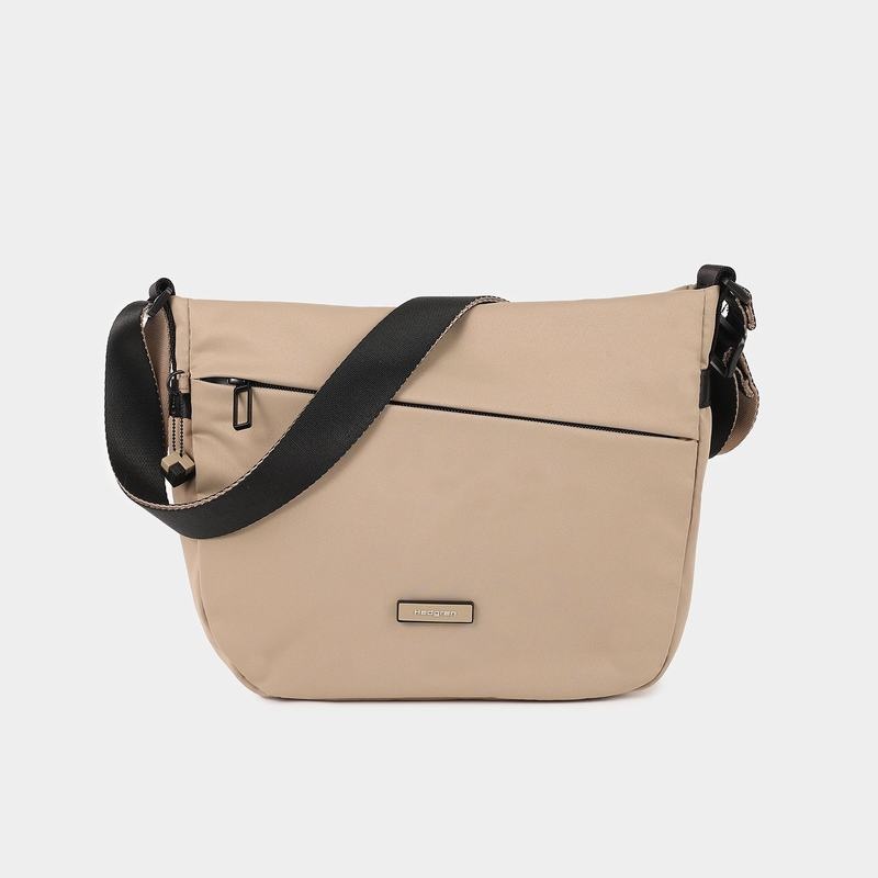 Grey Beige Women\'s Hedgren Gravity Crossbody Bags | UHS832WA