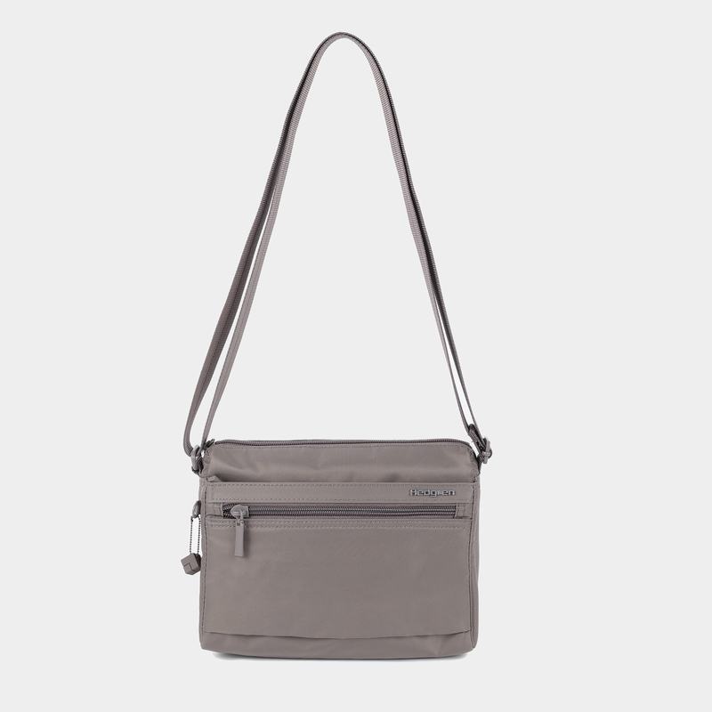 Grey Brown Women's Hedgren Eye Shoulder Bags | URL9043JV