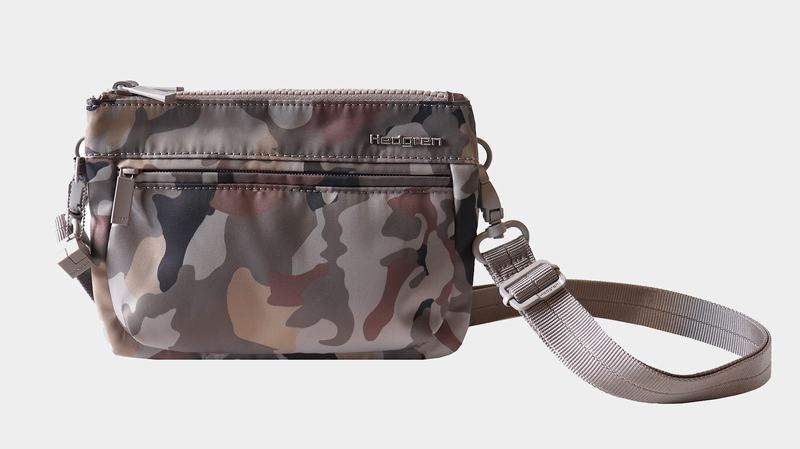 Grey Camo Women's Hedgren Rain Sustainably Made Crossbody Bags | CNJ8632DU