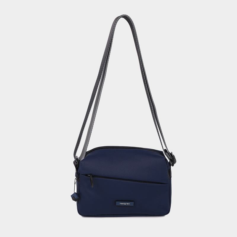 Navy Women's Hedgren Neutron Small Crossbody Bags | WDE6785NJ