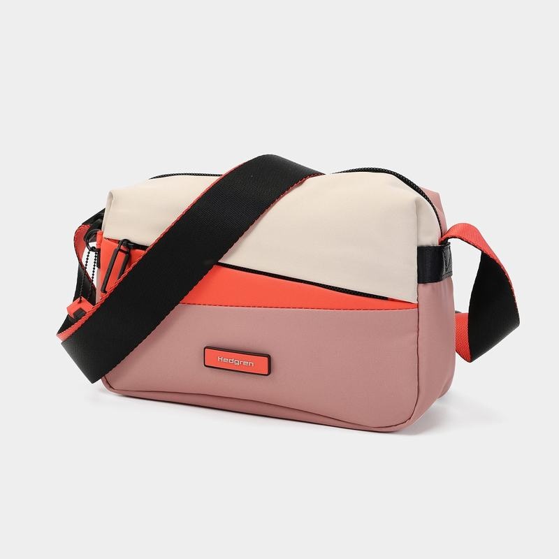 Pink Orange Women's Hedgren Neutron Small Crossbody Bags | ORX5418RR