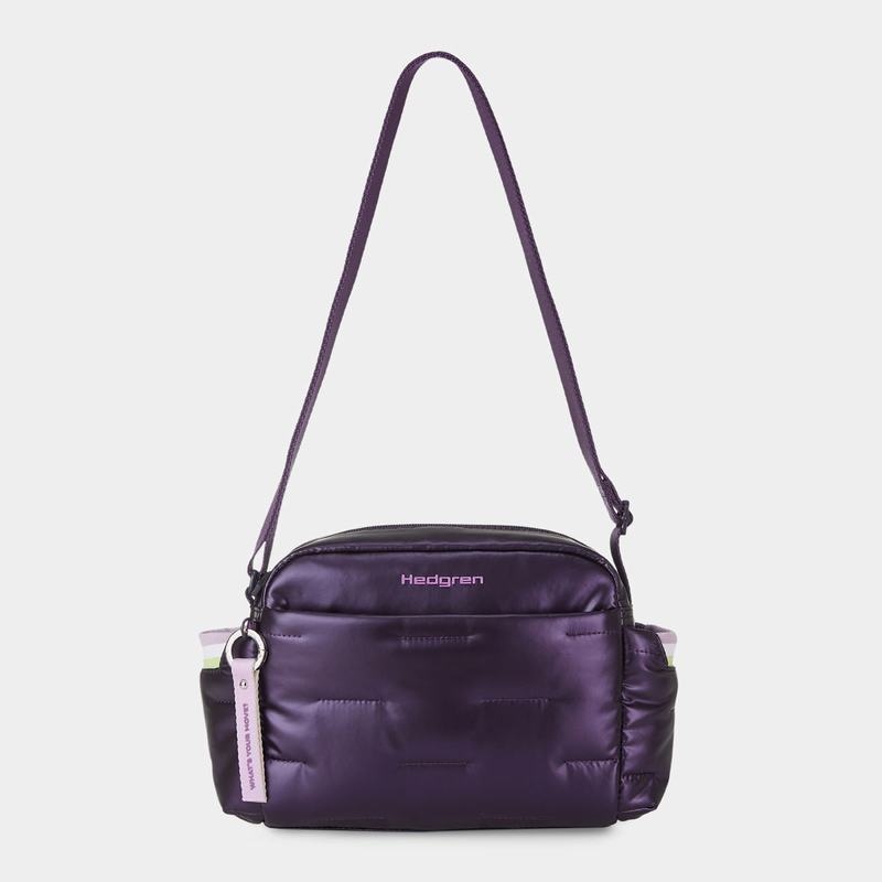 Purple Deep Blue Women's Hedgren Cozy Shoulder Bags | NNM2027YD